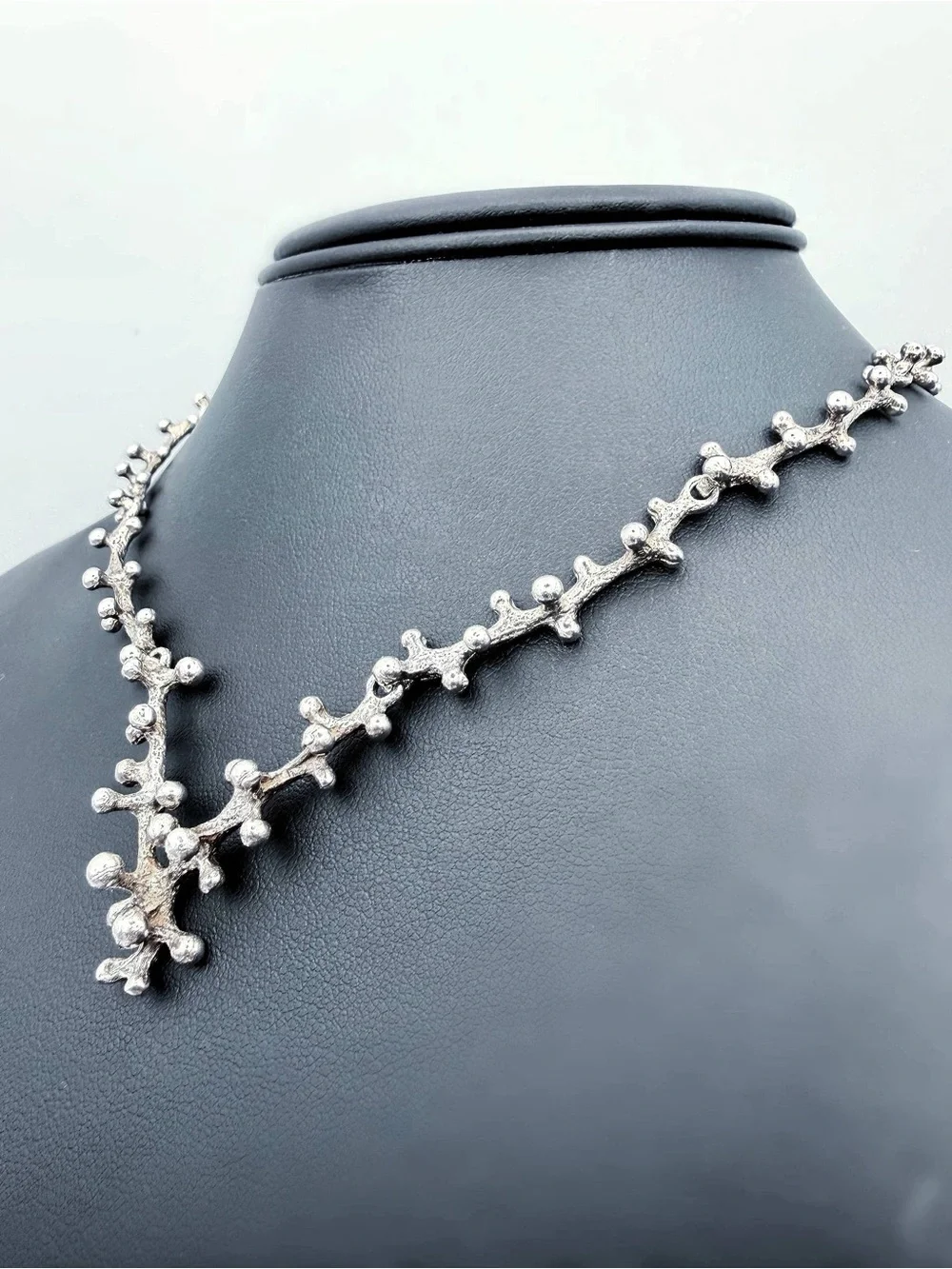 Vintage 925 Sterling Silver Coral Reef Sea Necklace Chain 16” 2mm